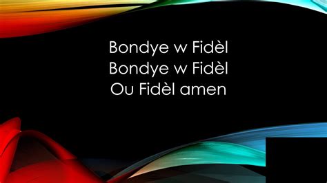 Alelouya alelouya <b>Ou</b> Bon pou Mwen. . Bondye ou fidl ou pa janm pa la lyrics